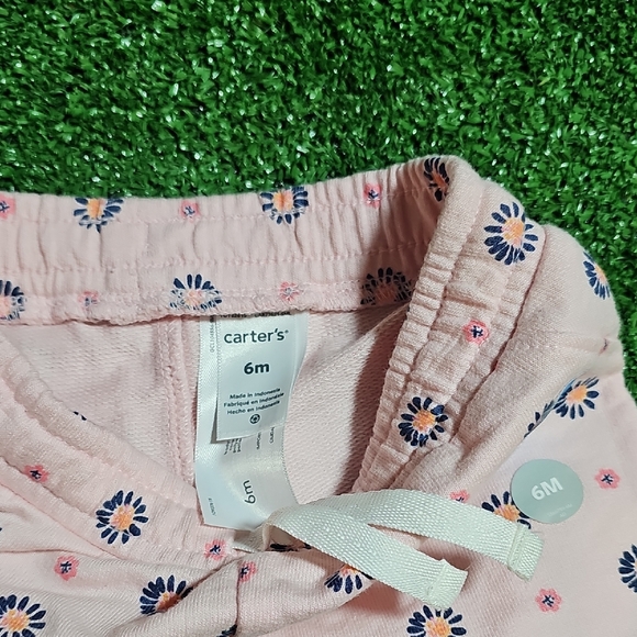 Carter's Pink Floral Baby Shorts - Picture 3 of 4